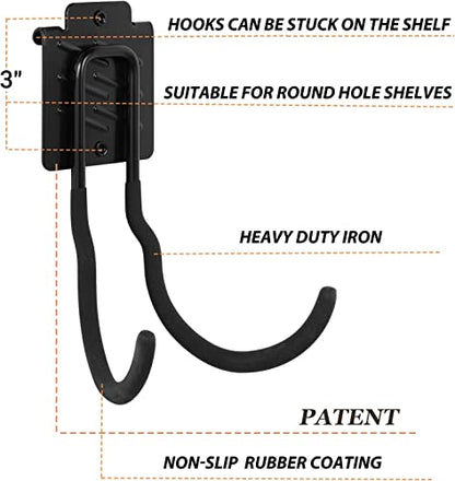 Boltless Shelving Hooks for 1.5 inch Keyhole Shelving Unit 7 Pcs