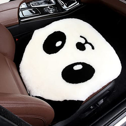 Genuine Sheepskin Car Seat Cushion Seat Covers for Cars Trucks SUV Comfort Seat Protector Pad for Car Driver Seat Car Accessories for Women Office Chair Car Decor