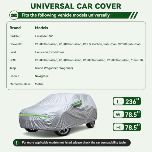6 Layers Premium SUV Car Cover Waterproof All Weather Weatherproof UV Sun Protection Snow Dust Storm Resistant Outdoor Exterior Custom Form
