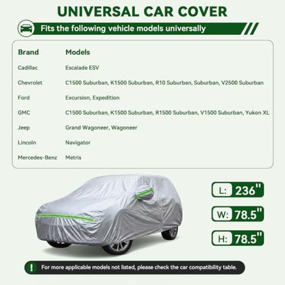 6 Layers Premium SUV Car Cover Waterproof All Weather Weatherproof UV Sun Protection Snow Dust Storm Resistant Outdoor Exterior Custom Form