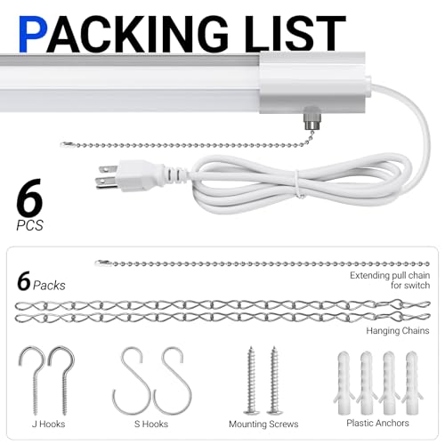 BS84 LED Shop Lights 4FT for Workshop (6 Count)