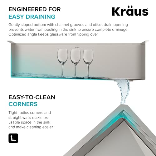 Stainless Steel 45 in Undermount Kitchen Sink KWU120