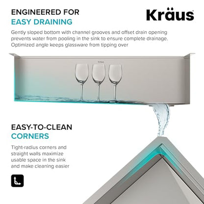 Stainless Steel 45 in Undermount Kitchen Sink KWU120