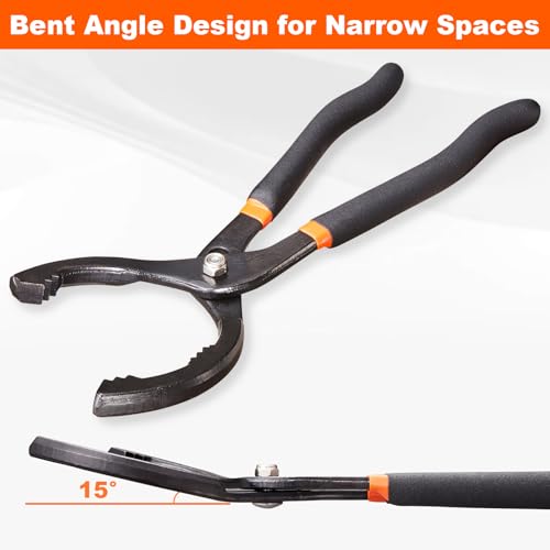 12'' Oil Filter Pliers Adjustable Oil Filter Wrench Universal