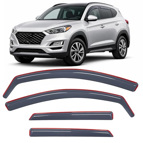 in Channel Rain Guards for Hyundai Tucson 2016 (4 Count)