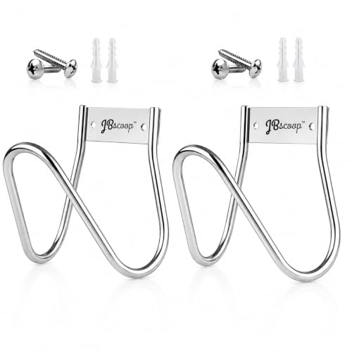 Garden Hose Holder Stainless Steel Small Wall Mount Garden Hose Hook (2 Count)