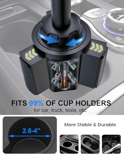 iPad Cup Holder Car Mount Heavy Duty with Height Adjust