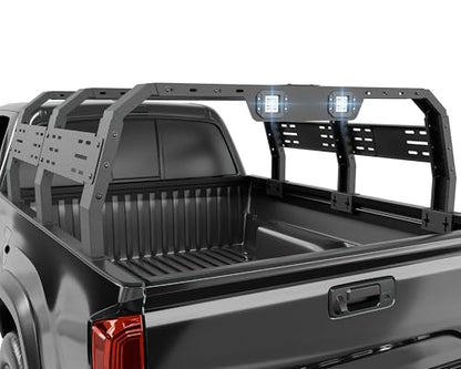 19.2 22.3" Hight Bed Racks Truck Cargo Carrier with 2 LED Lights Compatible with Tacoma