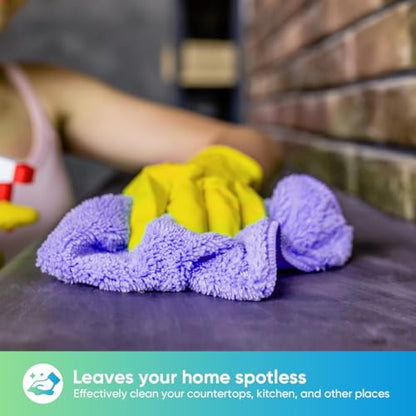 Purple Microfiber Cleaning Cloth (12 Count)