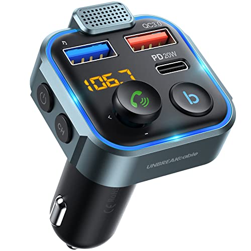 Bluetooth 5.3 FM Transmitter for Car Radio Adapter Charger
