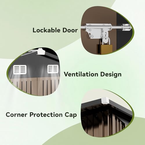Shed Outdoor Storage Shed Metal (2 Count)