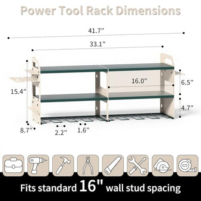 Large Wall Mount Power Tool Organizer
