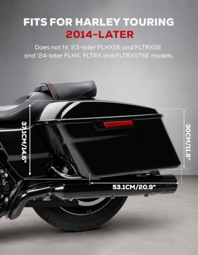 Motorcycle Saddlebags Hard Saddle Bags For Harley Touring 2014 (2 Count)