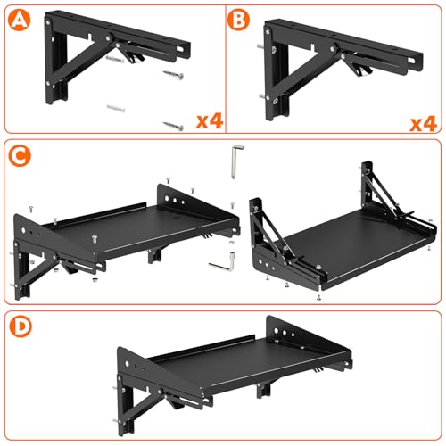 Heavy Duty Wall Mounted Shelf (2 Count)