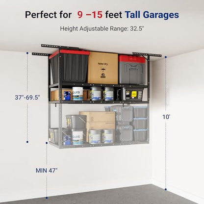 3x6 2 Tier Overhead Ceiling Garage Storage Rack