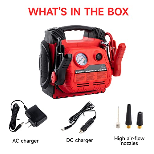 Car Battery Jump Starter with Air Compressor Portable Tire Inflator