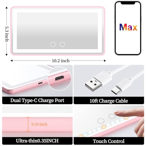 Car Sun Visor Vanity Mirror with Lights