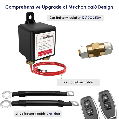 Side Post Remote Battery Disconnect Switch 12V