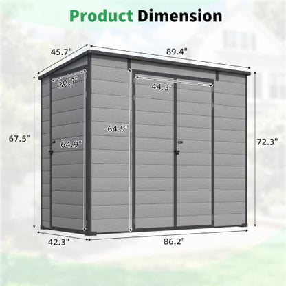 4'x8' Resin Outdoor Storage Shed