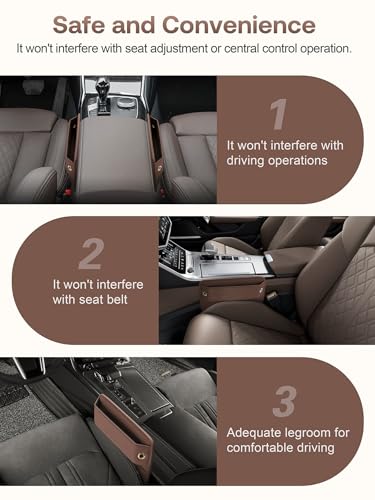 Premium Leather Car Seat Gap Filler Organizer (2 Count)