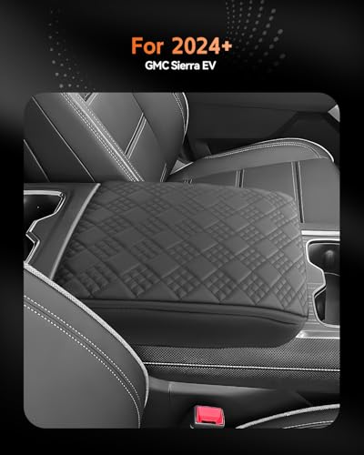 for 2024 2025 2026 GMC Sierra EV Center Console Cover Armrest Box Cover Sierra EV Accessories Console Arm Rest Protector Thickened