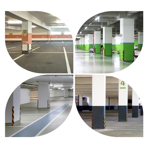 2pcs Garage Wall Guards Wall Protector Cover Yellow and Black Foam Wall Corner Guard for Parking Garages (2 Count)