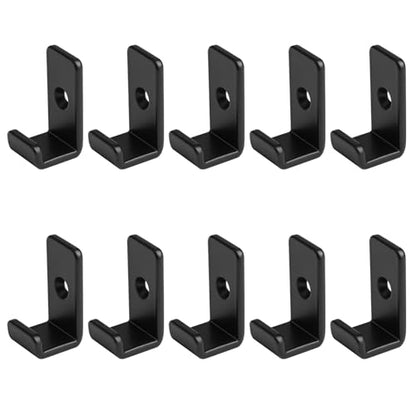 10 Pack Mini Black Steel Utility J Hook (10 Count)