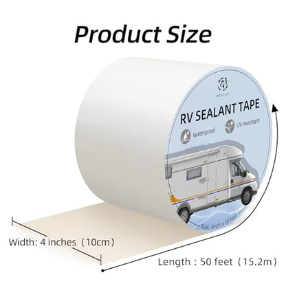 RV Roof Repair White Tape
