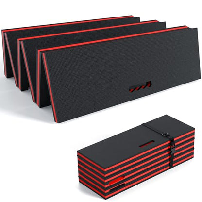22.8" Wide Mechanic Mat Foldable EVA Kneeling Pad with Magnetic Tool Slots