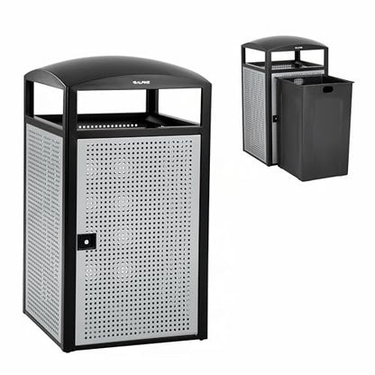 Outdoor Commercial Trash Can with Lid