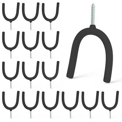 16 Pack Screw in U Hooks Wall Organizers (16 Count)