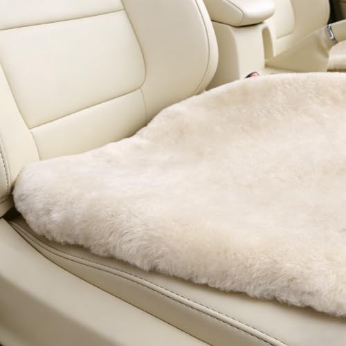 Genuine Sheepskin Car Seat Cover for Fuzzy Soft Fur Wool Cushion