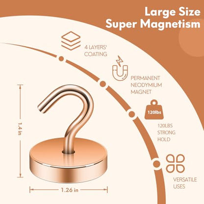 Magnetic Hooks Steel Tube Design for Cruise (10 Count)