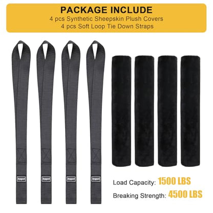 Soft Loop Tie Down Straps for Protecting Motorcycle (8 Count)