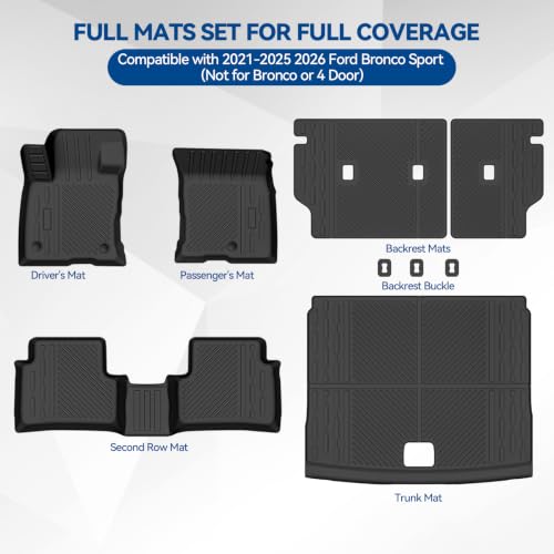 Custom Fit Floor Mats for Ford Bronco Sport 2021