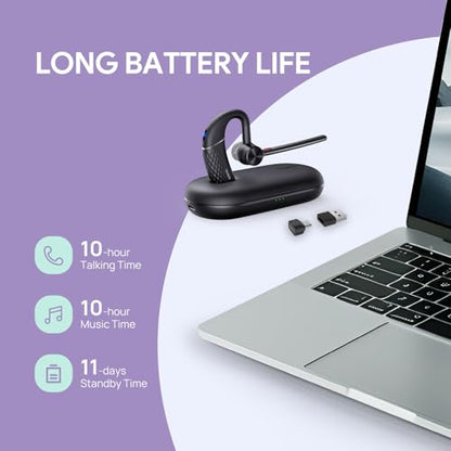 Bluetooth Headset BH71 Noise Cancelling Wireless Earpiece for Phone