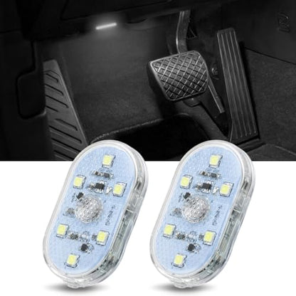 2 PCS White Color Wireless Magnetic LED Interior Lights