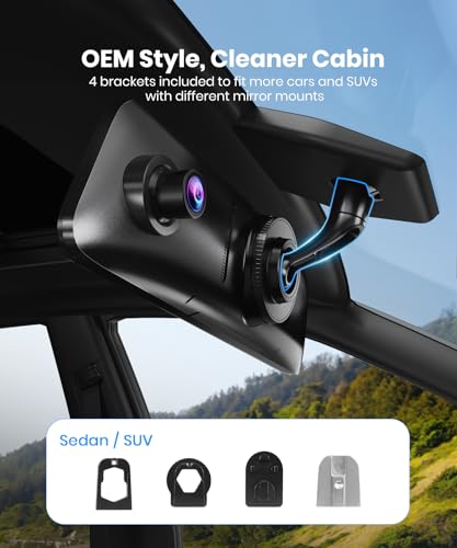 Dual 2K OEM Rear View Mirror Camera with Carplay