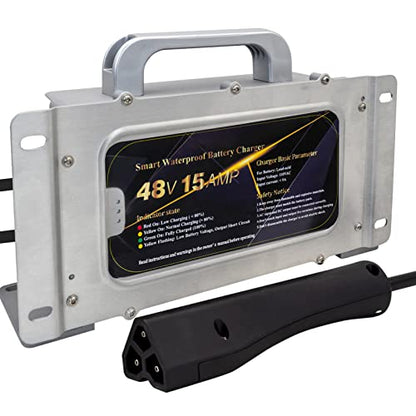 48V 15 AMP EZGO RXV & TXT Golf Cart Waterproof Battery Charger for 48 Volt Golf Carts