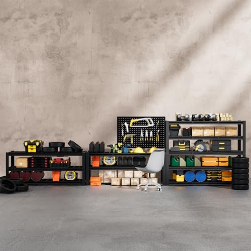 5 Tier 60" W x 20" D x 72" H Garage Shelving 30000LBS Heavy Duty Adjustable Storage Shelves Basement Industrial Shelving Units (5 Count)