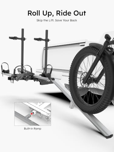 Young Hitch Mount Bike Rack with Ramp (2 Count)