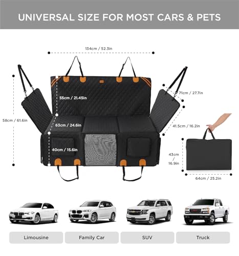 Dog Car Seat Cover for Back Seat
