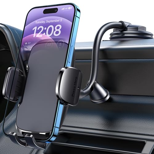 Phone Mount for Car Holder 6.2IN Windshield Dashboard Mounting Kits [Washable Strong Suction Cup] Cell Phone Holder Car Mounts for All iPhone Android Smartphone