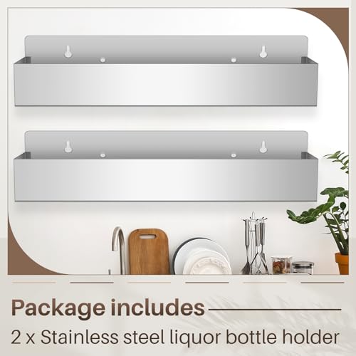 2 Pcs 32in Single Speed Rail Stainless Steel Bottle Holder (2 Count)
