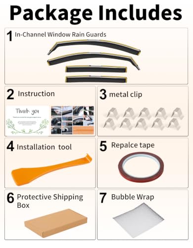 in Channel Window Visors Rain Guards for Toyota RAV4 2013 (4 Count)