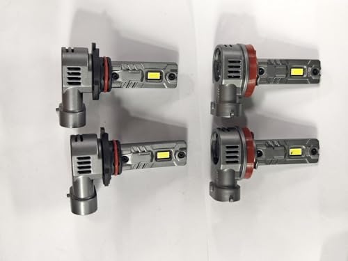 and 𝟗𝟎𝟎𝟓/𝐇𝐁𝟑 Bulbs Combo, 160,000LM 1500% Wider Driving Vision Mini Size, 9005 H11 Fog Lights with Fan, Plug and Play, Pack of 4 (4 Count)