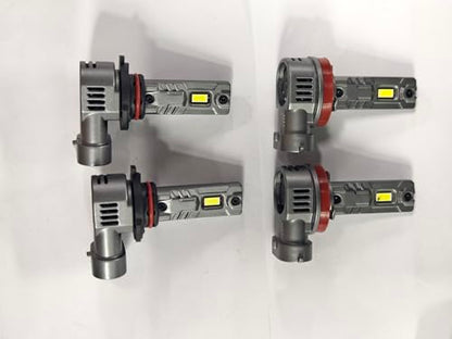 and 𝟗𝟎𝟎𝟓/𝐇𝐁𝟑 Bulbs Combo, 160,000LM 1500% Wider Driving Vision Mini Size, 9005 H11 Fog Lights with Fan, Plug and Play, Pack of 4 (4 Count)