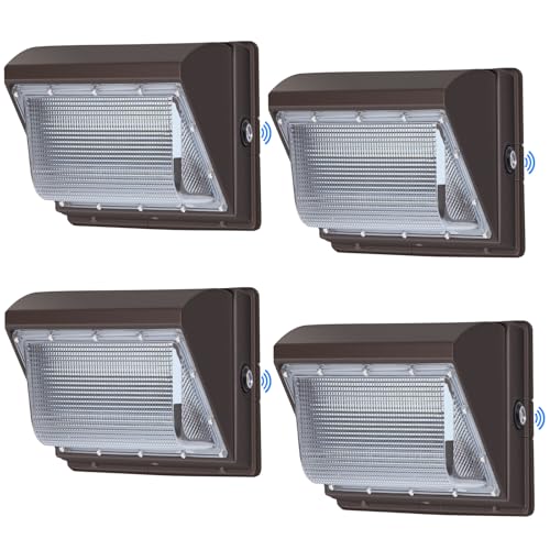120W 4 Pack LED Wall Pack Lights for Commercial Outside Lighting (4 Count)