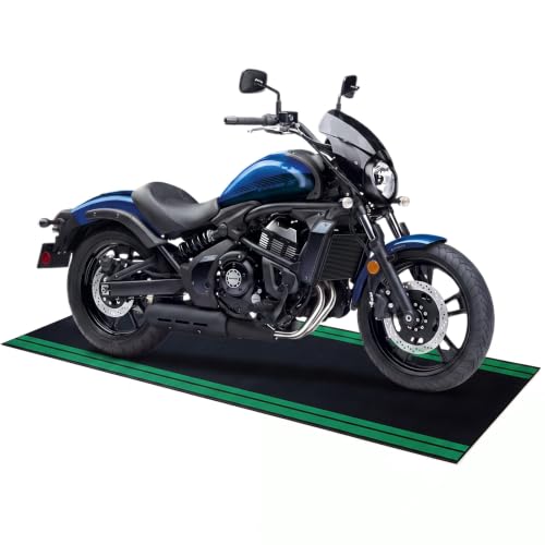 Motorcycle Mat Garage Floor Rug Washable Parking Mats for Garage Floors Non Slip Oil Absorbent Pad Rubber Backing Layer Protects Floor