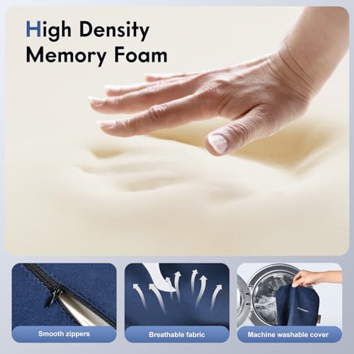 Memory Foam Car Seat Cushion and Lumbar Support Pillow for Car
